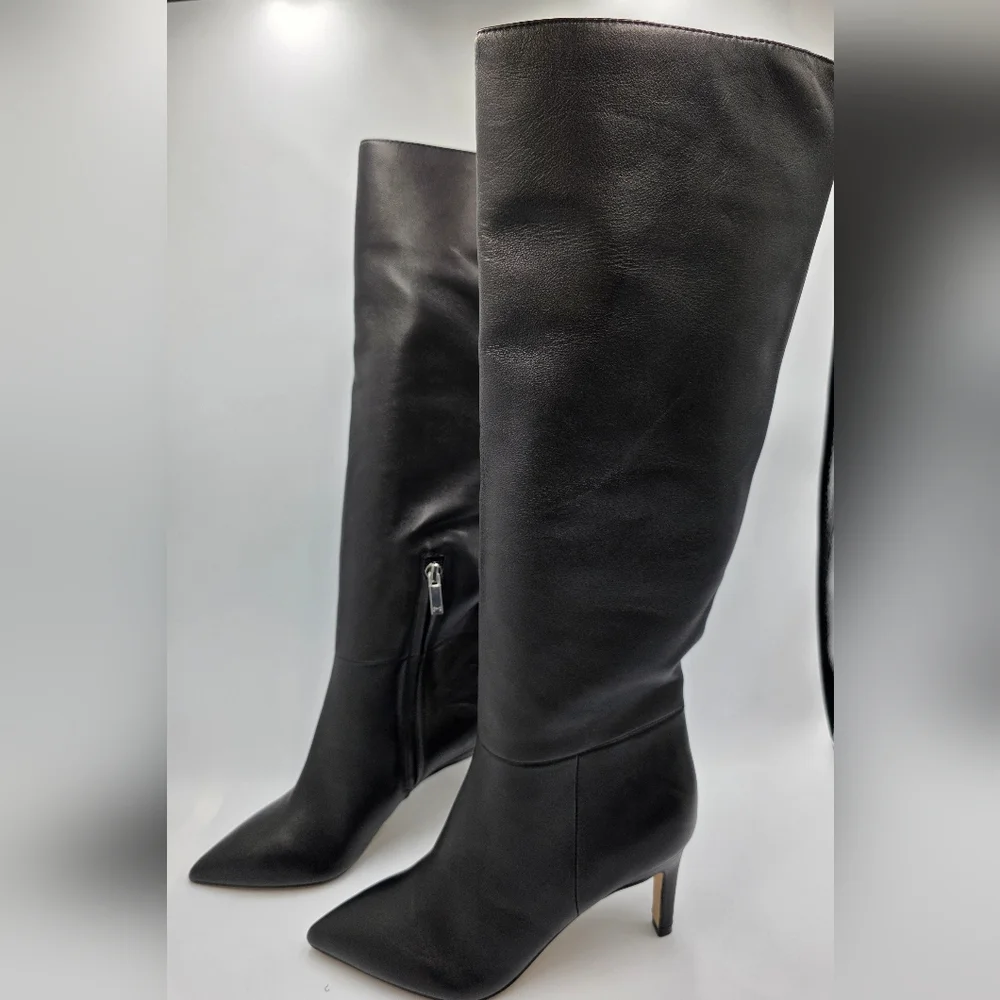 Marc Fisher Knee High Leather Boots Size 5 - Picture 10 of 14